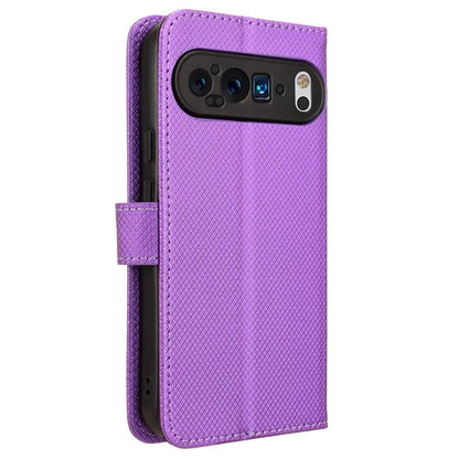For Google Pixel 9 Pro XL Case Diamond Texture PU Leather Protective Phone Cover
