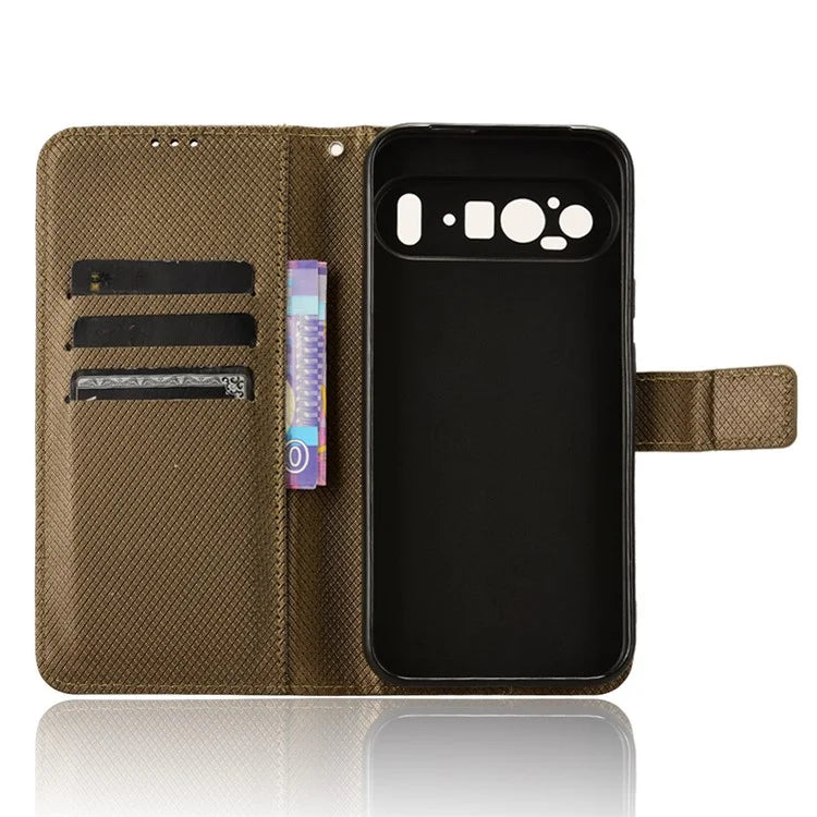 For Google Pixel 9 Pro XL Case Diamond Texture PU Leather Protective Phone Cover