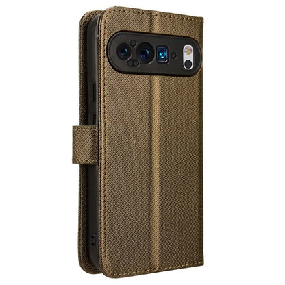 For Google Pixel 9 Pro XL Case Diamond Texture PU Leather Protective Phone Cover