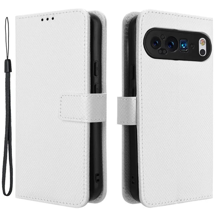 For Google Pixel 9 Pro XL Case Diamond Texture PU Leather Protective Phone Cover