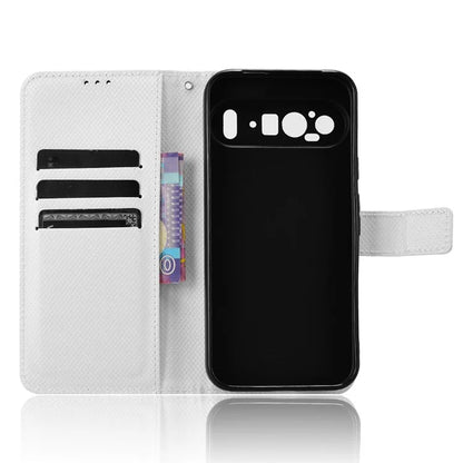 For Google Pixel 9 Pro XL Case Diamond Texture PU Leather Protective Phone Cover