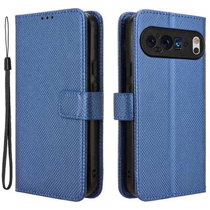 For Google Pixel 9 Pro XL Case Diamond Texture PU Leather Protective Phone Cover