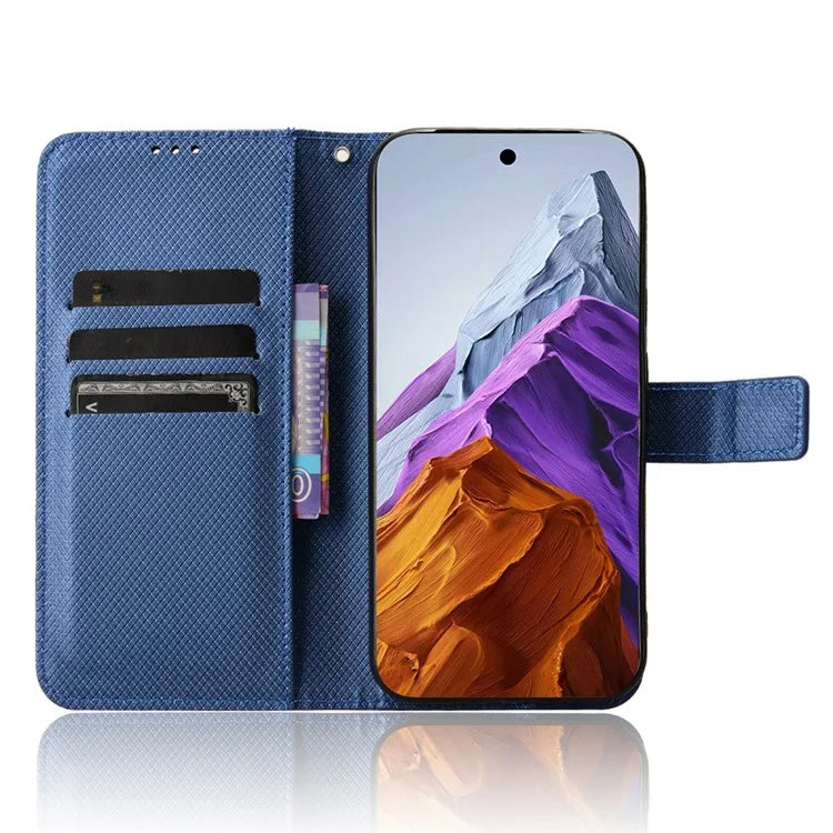 For Google Pixel 9 Pro XL Case Diamond Texture PU Leather Protective Phone Cover