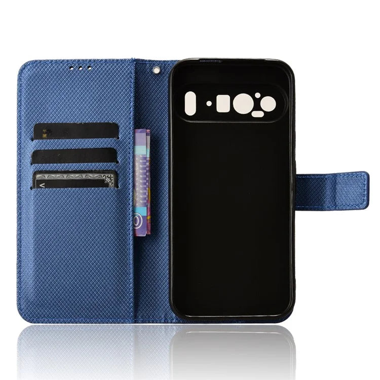 For Google Pixel 9 Pro XL Case Diamond Texture PU Leather Protective Phone Cover