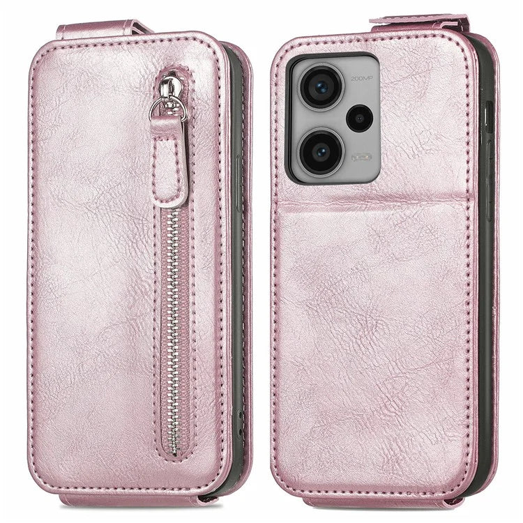 For Xiaomi Redmi Note 12 Pro+ 5G Case Vertical Flip Zipper Leather Phone Cover
