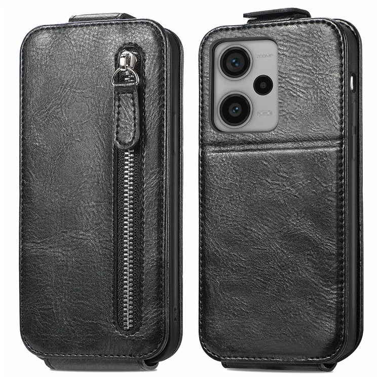 For Xiaomi Redmi Note 12 Pro+ 5G Case Vertical Flip Zipper Leather Phone Cover