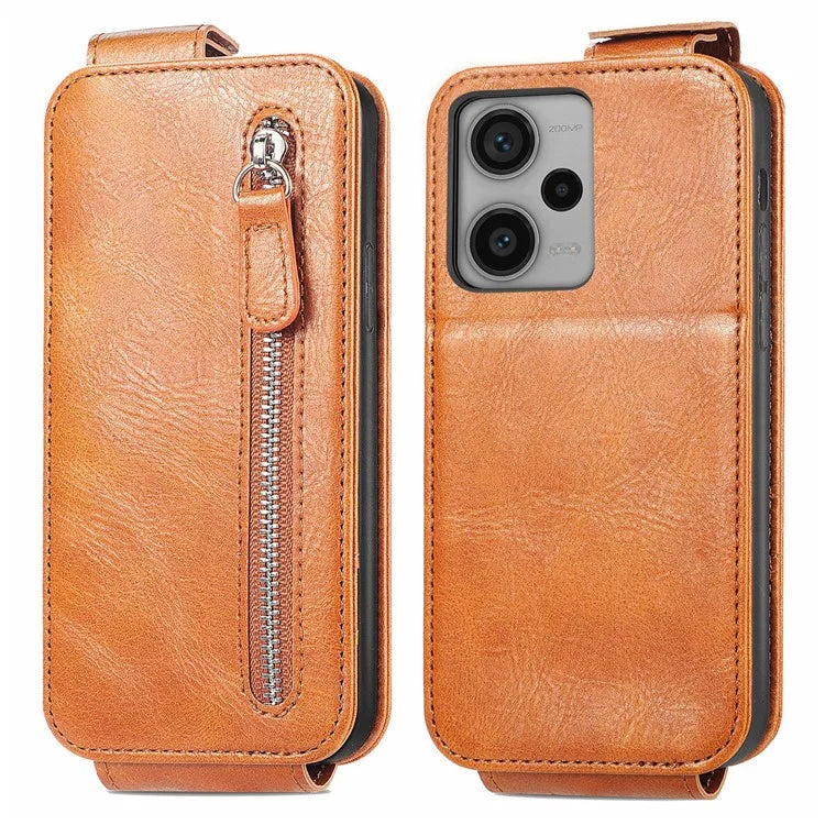 For Xiaomi Redmi Note 12 Pro+ 5G Case Vertical Flip Zipper Leather Phone Cover