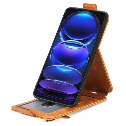 For Xiaomi Redmi Note 12 Pro+ 5G Case Vertical Flip Zipper Leather Phone Cover