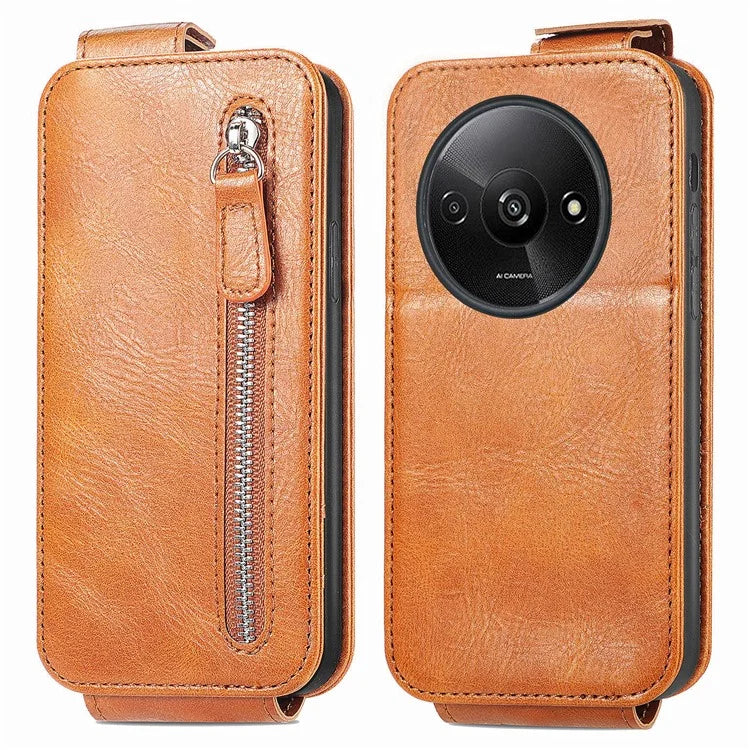 For Xiaomi Redmi A3 / Poco C61 4G Case PU Leather Card Holder Phone Stand Cover Vertical Flip