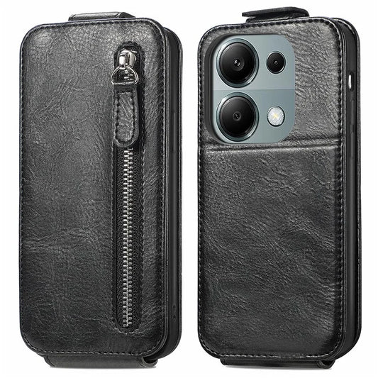 For Xiaomi Redmi Note 13 Pro 4G / Poco M6 Pro 4G Case Vertical Flip Card Holder Leather Phone Cover