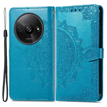 For Xiaomi Redmi A3 / Poco C61 4G Case PU Leather Embossed Phone Cover with Card Slots