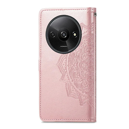 For Xiaomi Redmi A3 / Poco C61 4G Case PU Leather Embossed Phone Cover with Card Slots