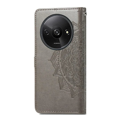 For Xiaomi Redmi A3 / Poco C61 4G Case PU Leather Embossed Phone Cover with Card Slots