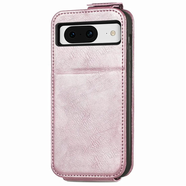 For Google Pixel 8a Case Zipper Wallet Vertical Flip Leather Phone Cover
