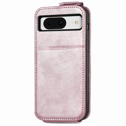 For Google Pixel 8a Case Zipper Wallet Vertical Flip Leather Phone Cover
