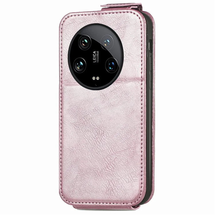 For Xiaomi 14 Ultra Anti-scratch Case Vertical Flip Zipper Leather Phone Cover