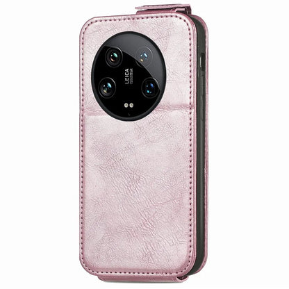 For Xiaomi 14 Ultra Anti-scratch Case Vertical Flip Zipper Leather Phone Cover