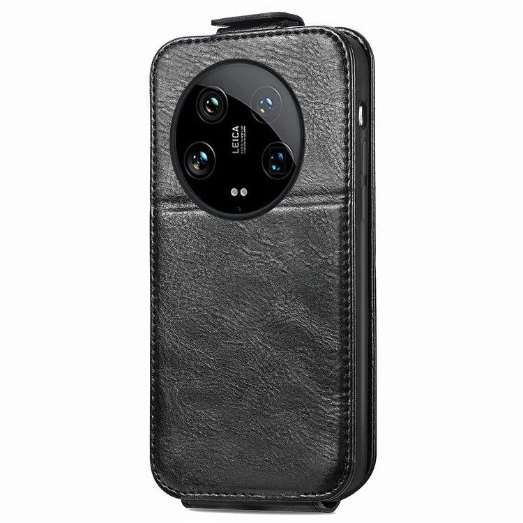 For Xiaomi 14 Ultra Anti-scratch Case Vertical Flip Zipper Leather Phone Cover