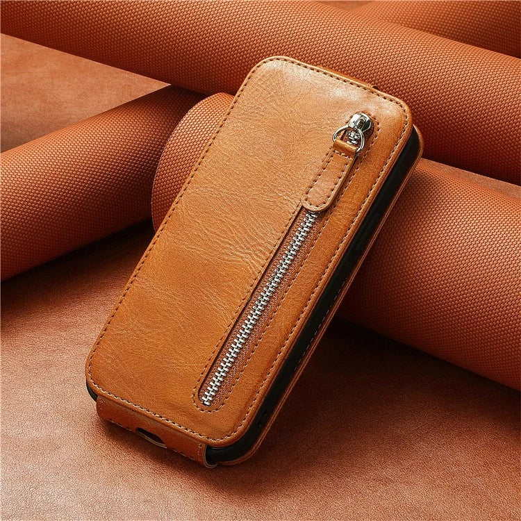 For Xiaomi 14 Ultra Anti-scratch Case Vertical Flip Zipper Leather Phone Cover