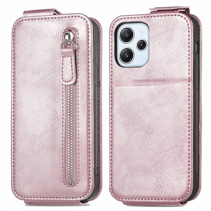 For Xiaomi Poco M6 Pro 5G / Redmi 12 4G / 12 5G (Global) Case Vertical Flip Zipper Leather Phone Cover