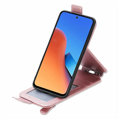 For Xiaomi Poco M6 Pro 5G / Redmi 12 4G / 12 5G (Global) Case Vertical Flip Zipper Leather Phone Cover