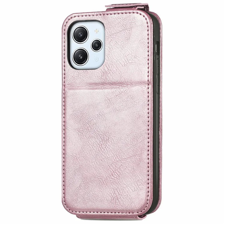 For Xiaomi Poco M6 Pro 5G / Redmi 12 4G / 12 5G (Global) Case Vertical Flip Zipper Leather Phone Cover