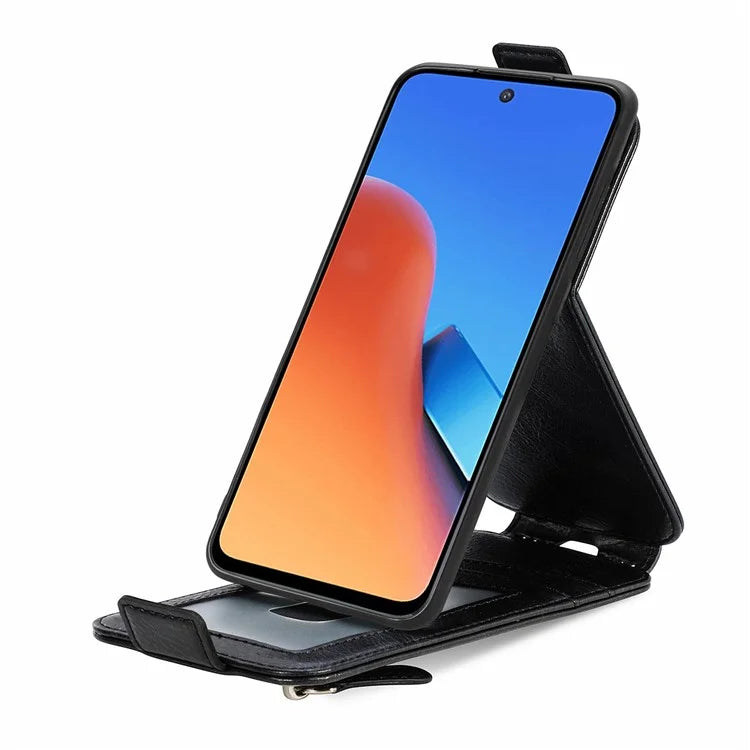 For Xiaomi Poco M6 Pro 5G / Redmi 12 4G / 12 5G (Global) Case Vertical Flip Zipper Leather Phone Cover