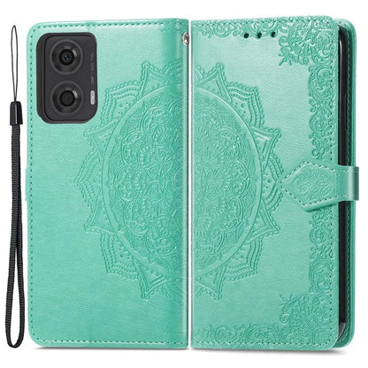 For Motorola Moto E14 4G / G04 4G / G04s 4G / G24 4G Card Slots Case PU Leather Embossed Phone Cover with Wallet