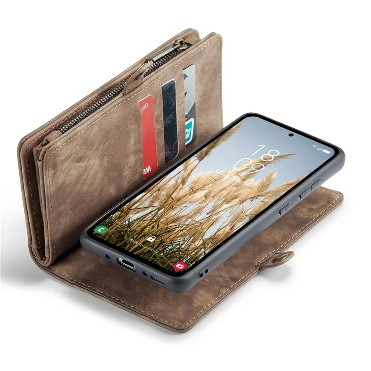 CASEME 008 Series for Samsung Galaxy A35 5G Leather Case Magnetic Detachable Phone Cover