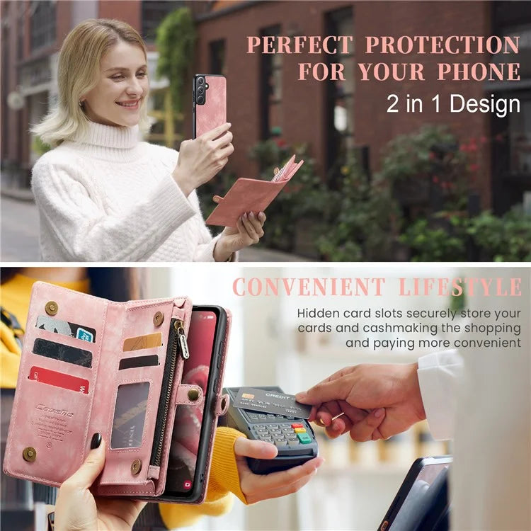 CASEME 008 Series for Samsung Galaxy A35 5G Leather Case Magnetic Detachable Phone Cover