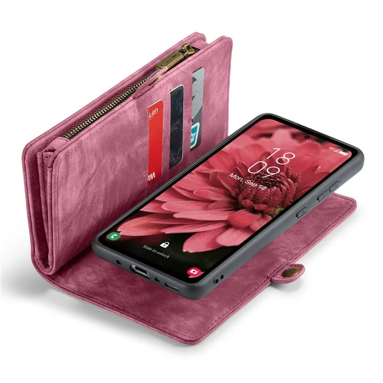 CASEME 008 Series for Samsung Galaxy A35 5G Leather Case Magnetic Detachable Phone Cover
