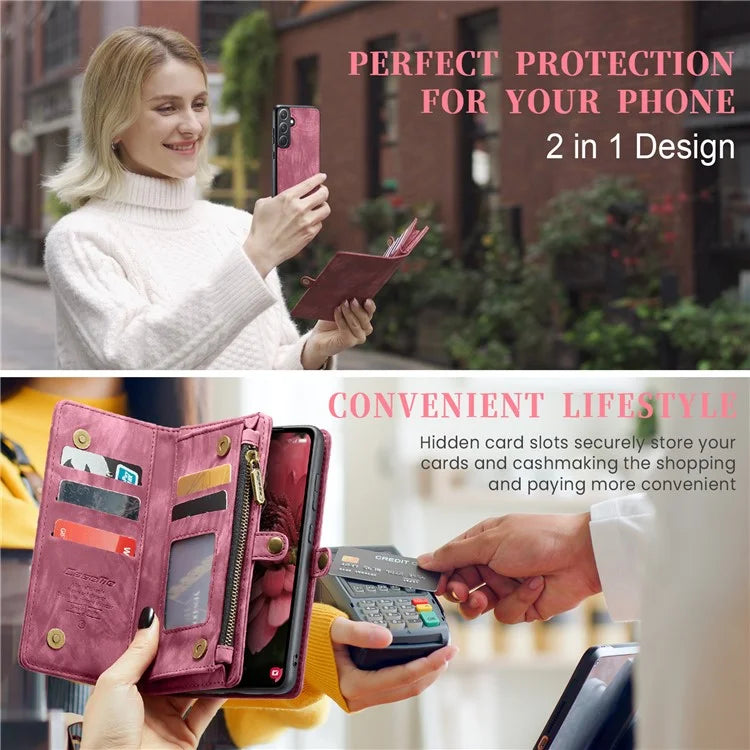 CASEME 008 Series for Samsung Galaxy A35 5G Leather Case Magnetic Detachable Phone Cover