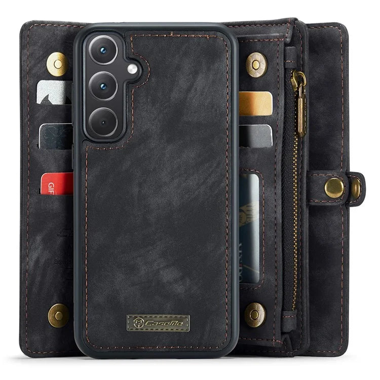 CASEME 008 Series for Samsung Galaxy A35 5G Leather Case Magnetic Detachable Phone Cover
