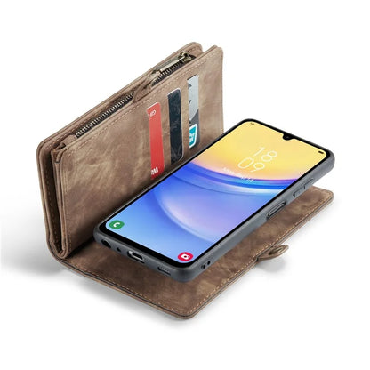 CASEME 008 Series for Samsung Galaxy A15 4G / 5G Leather Case Stand Wallet Zipper Phone Cover