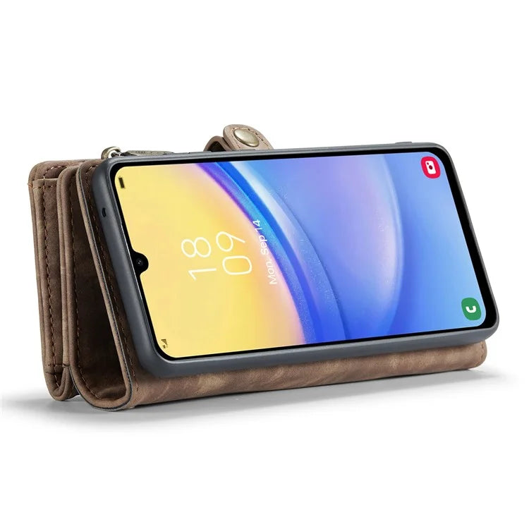 CASEME 008 Series for Samsung Galaxy A15 4G / 5G Leather Case Stand Wallet Zipper Phone Cover