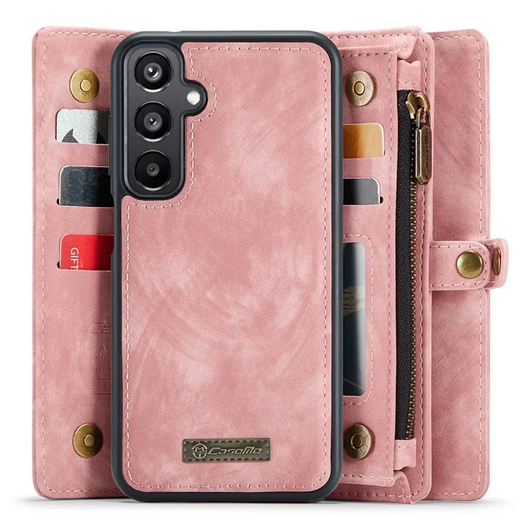 CASEME 008 Series for Samsung Galaxy A15 4G / 5G Leather Case Stand Wallet Zipper Phone Cover