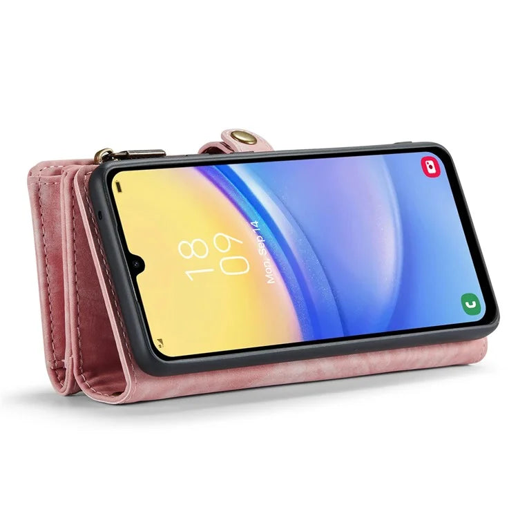 CASEME 008 Series for Samsung Galaxy A15 4G / 5G Leather Case Stand Wallet Zipper Phone Cover