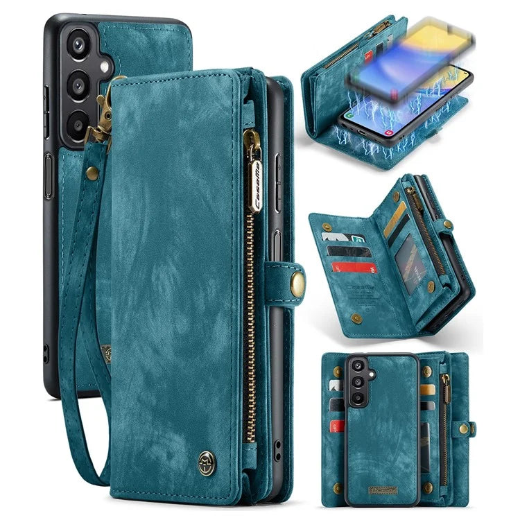 CASEME 008 Series for Samsung Galaxy A15 4G / 5G Leather Case Stand Wallet Zipper Phone Cover