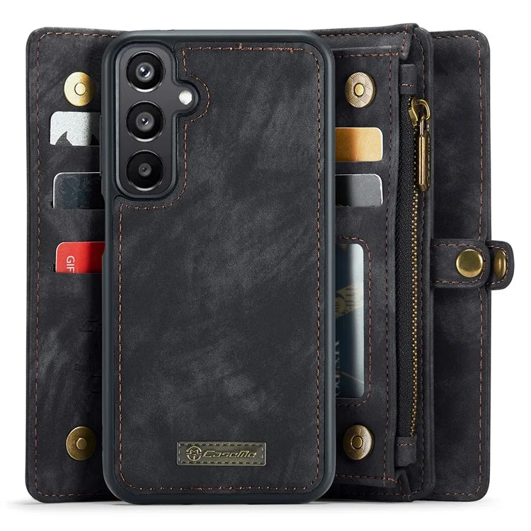CASEME 008 Series for Samsung Galaxy A15 4G / 5G Leather Case Stand Wallet Zipper Phone Cover