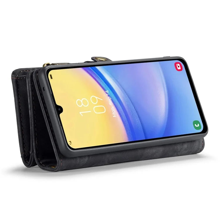 CASEME 008 Series for Samsung Galaxy A15 4G / 5G Leather Case Stand Wallet Zipper Phone Cover