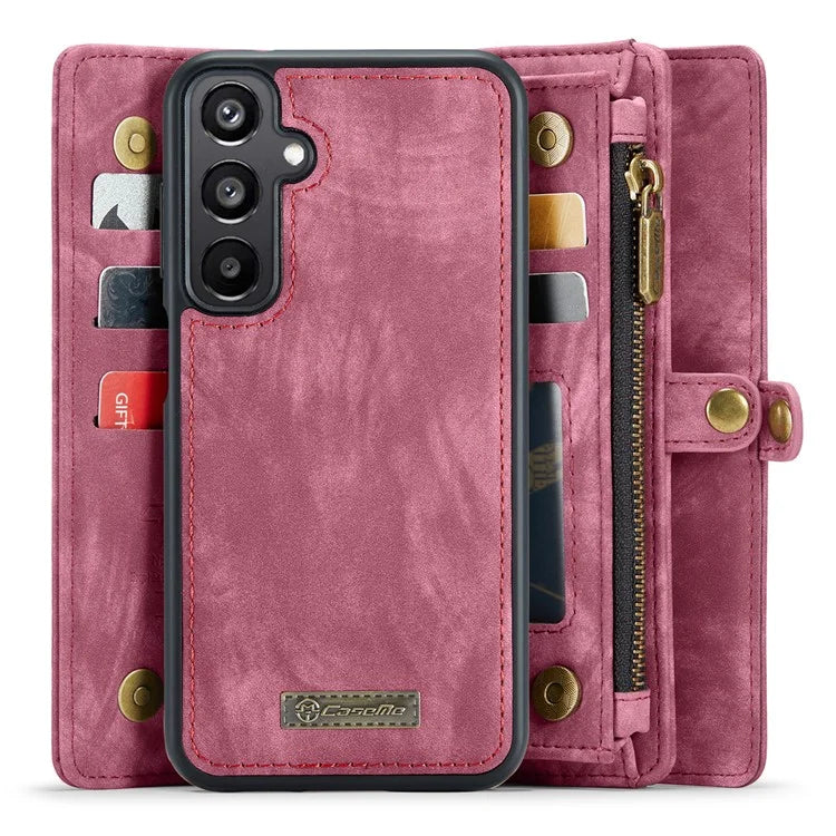 CASEME 008 Series for Samsung Galaxy A15 4G / 5G Leather Case Stand Wallet Zipper Phone Cover