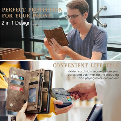 CASEME 008 Series for Samsung Galaxy A25 5G (Global) (161.0 x 76.5 x 8.3mm) Case Leather Wallet Phone Cover