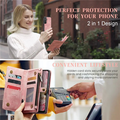 CASEME 008 Series for Samsung Galaxy A25 5G (Global) (161.0 x 76.5 x 8.3mm) Case Leather Wallet Phone Cover