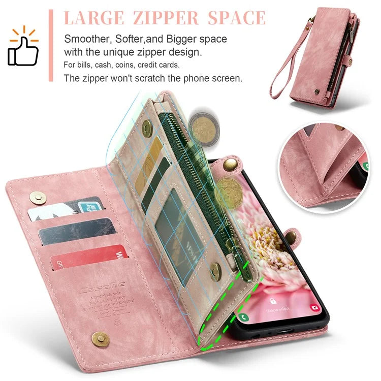 CASEME 008 Series for Samsung Galaxy A25 5G (Global) (161.0 x 76.5 x 8.3mm) Case Leather Wallet Phone Cover