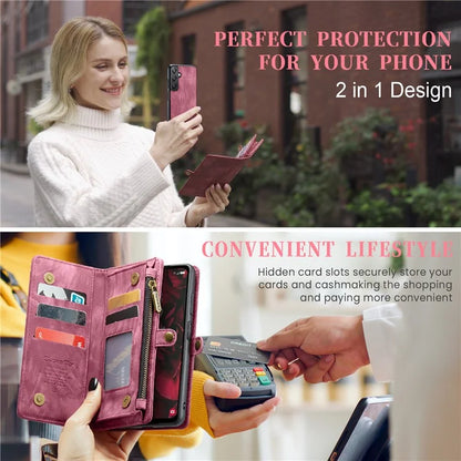 CASEME 008 Series for Samsung Galaxy A25 5G (Global) (161.0 x 76.5 x 8.3mm) Case Leather Wallet Phone Cover