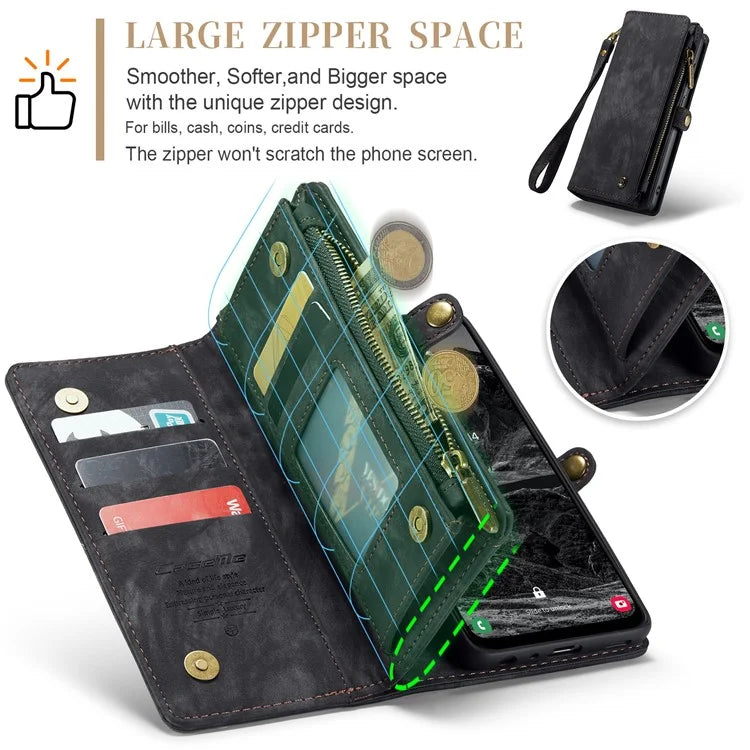 CASEME 008 Series for Samsung Galaxy A25 5G (Global) (161.0 x 76.5 x 8.3mm) Case Leather Wallet Phone Cover