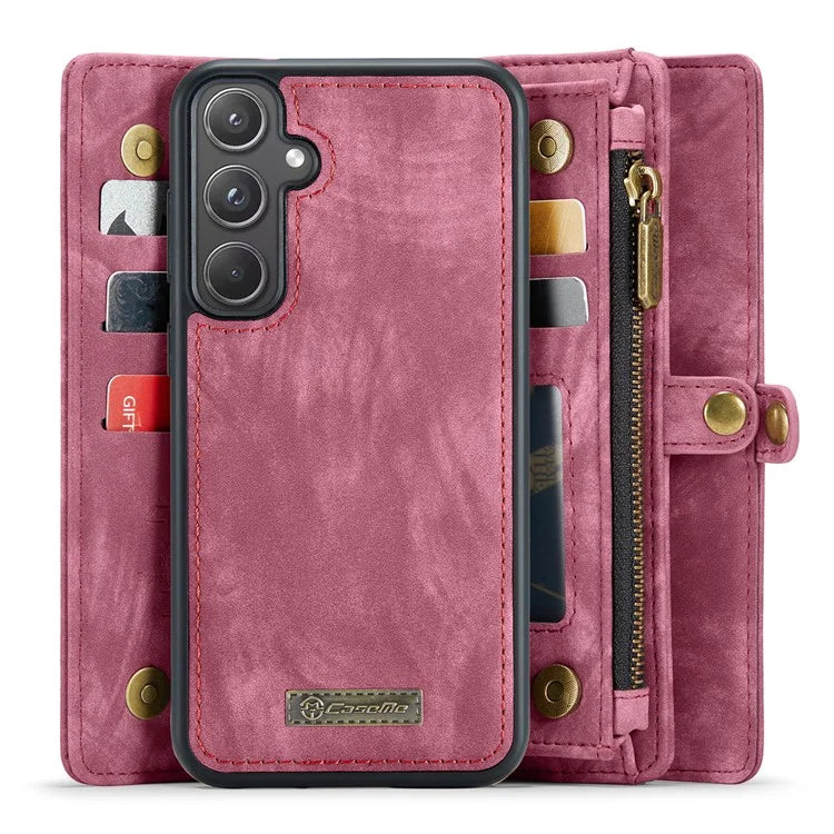 CASEME 008 Series for Samsung Galaxy A55 5G Case Detachable Wallet Phone Cover with Hand Strap