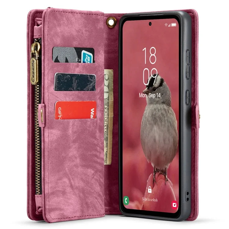CASEME 008 Series for Samsung Galaxy A55 5G Case Detachable Wallet Phone Cover with Hand Strap