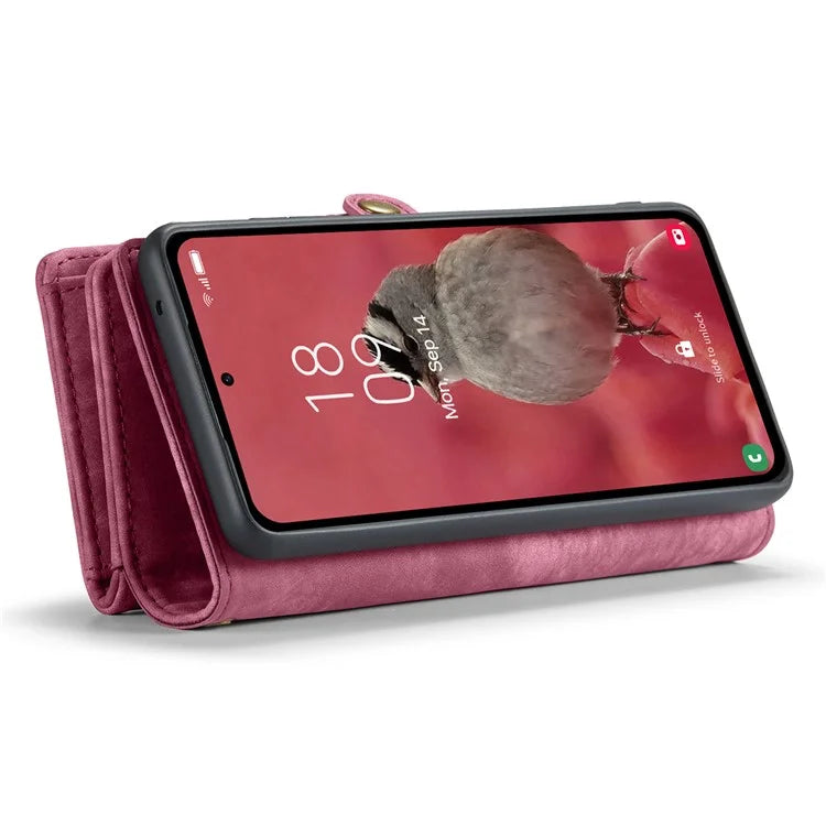 CASEME 008 Series for Samsung Galaxy A55 5G Case Detachable Wallet Phone Cover with Hand Strap
