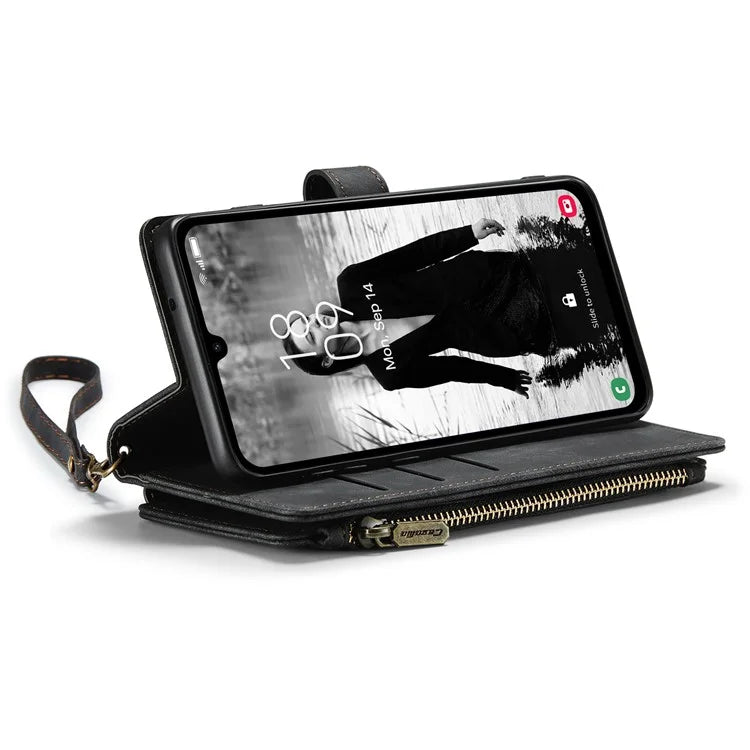 CASEME C30 Series for Samsung Galaxy A15 4G / 5G Case 10 Card Holder Leather Flip Protective Phone Cover
